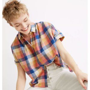 Madewell Hilltop Shirt in Rainbow Check NWT Small